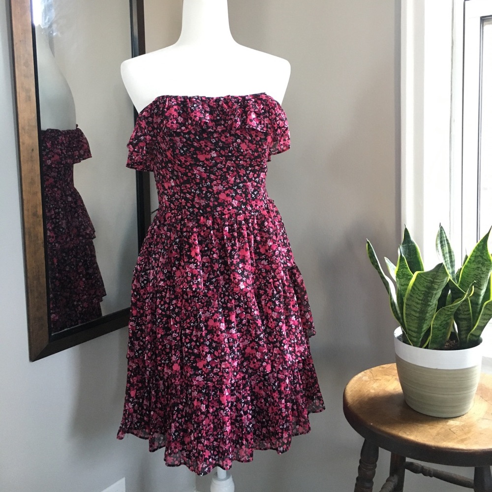 White House Black Market Ruffle Dress